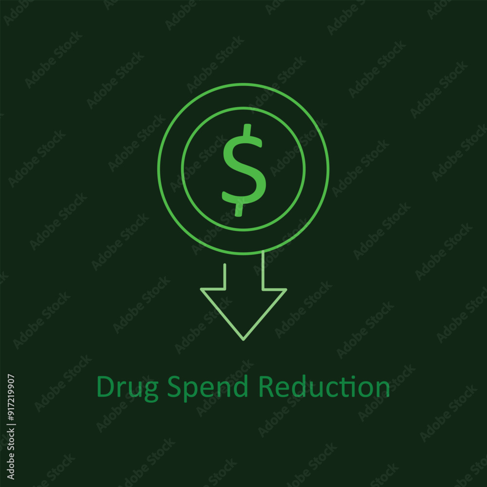 Obraz premium Drug Spend Reduction icon with Editable Stroke.