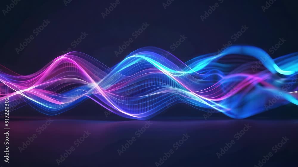 Vibrant waves of colorful light create a dynamic visual effect against a dark background, embodying energy and creativity. Vibrant waves of colorful light create a dynamic visual effect against a dark background, embodying energy and creativity.