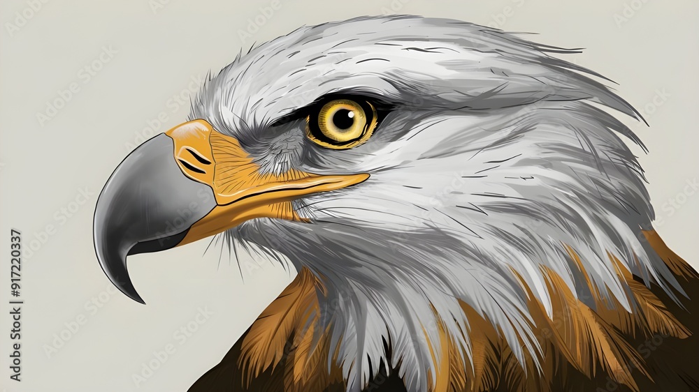 Mascot logo template of an eagle and a falcon for sports teams on white background for t-shirts or posters Mascot logo template of an eagle and a falcon for sports teams on white background for t-shirts or posters