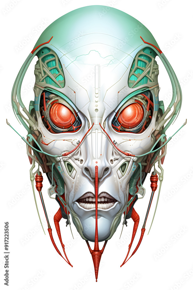 Grasshopper head lowbrow surrealist illustration Grasshopper head lowbrow surrealist illustration