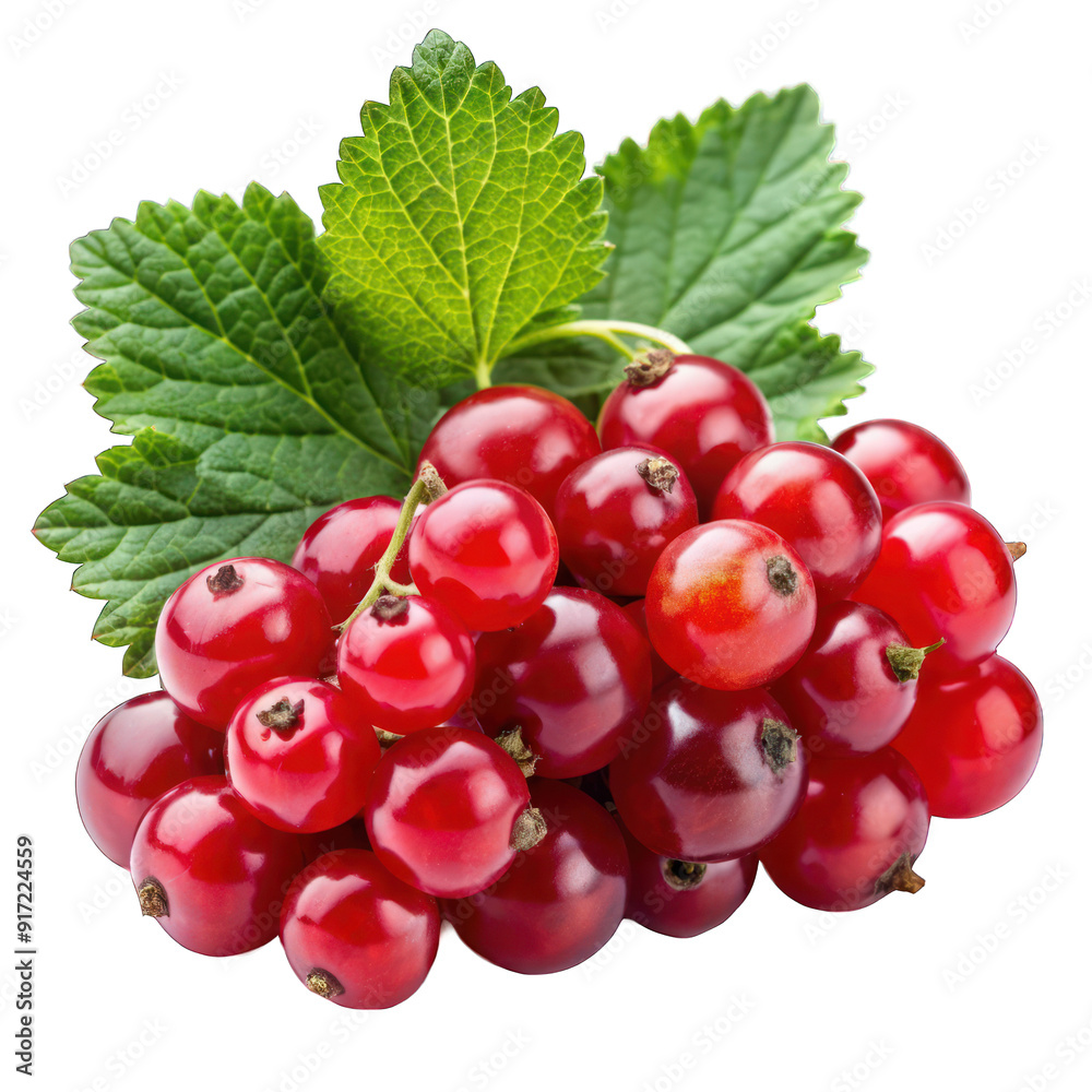 A bunch of red berries on transparent background A bunch of red berries on transparent background