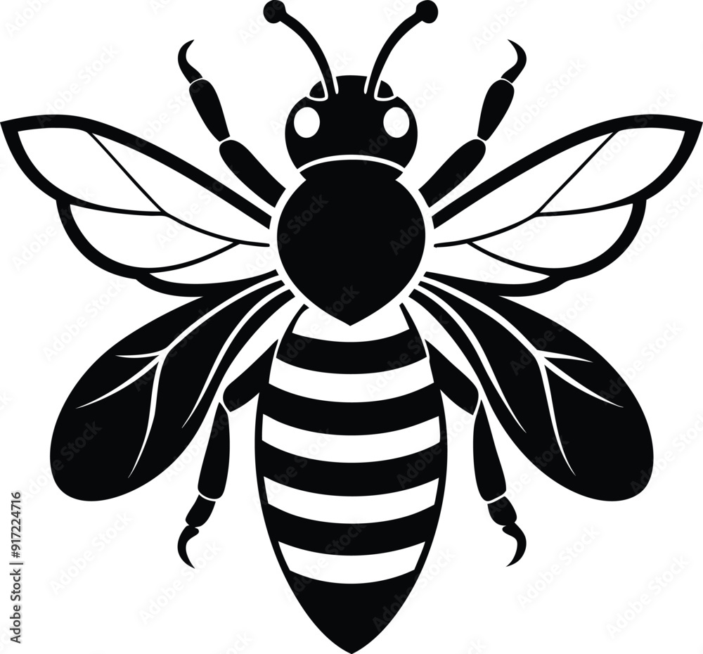 Bee silhouette Template design Bee silhouette Template design