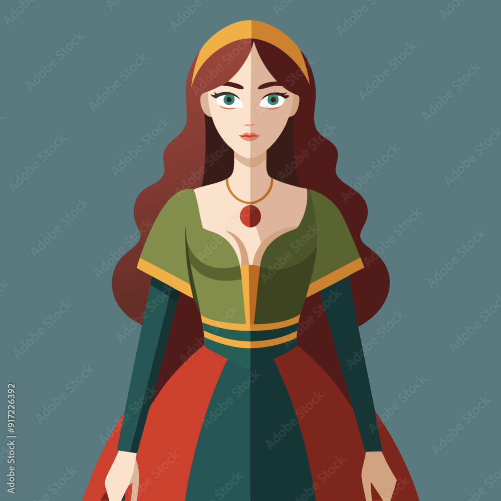 Lady in medieval dress. Medieval legend. Medieval woman Lady in medieval dress. Medieval legend. Medieval woman