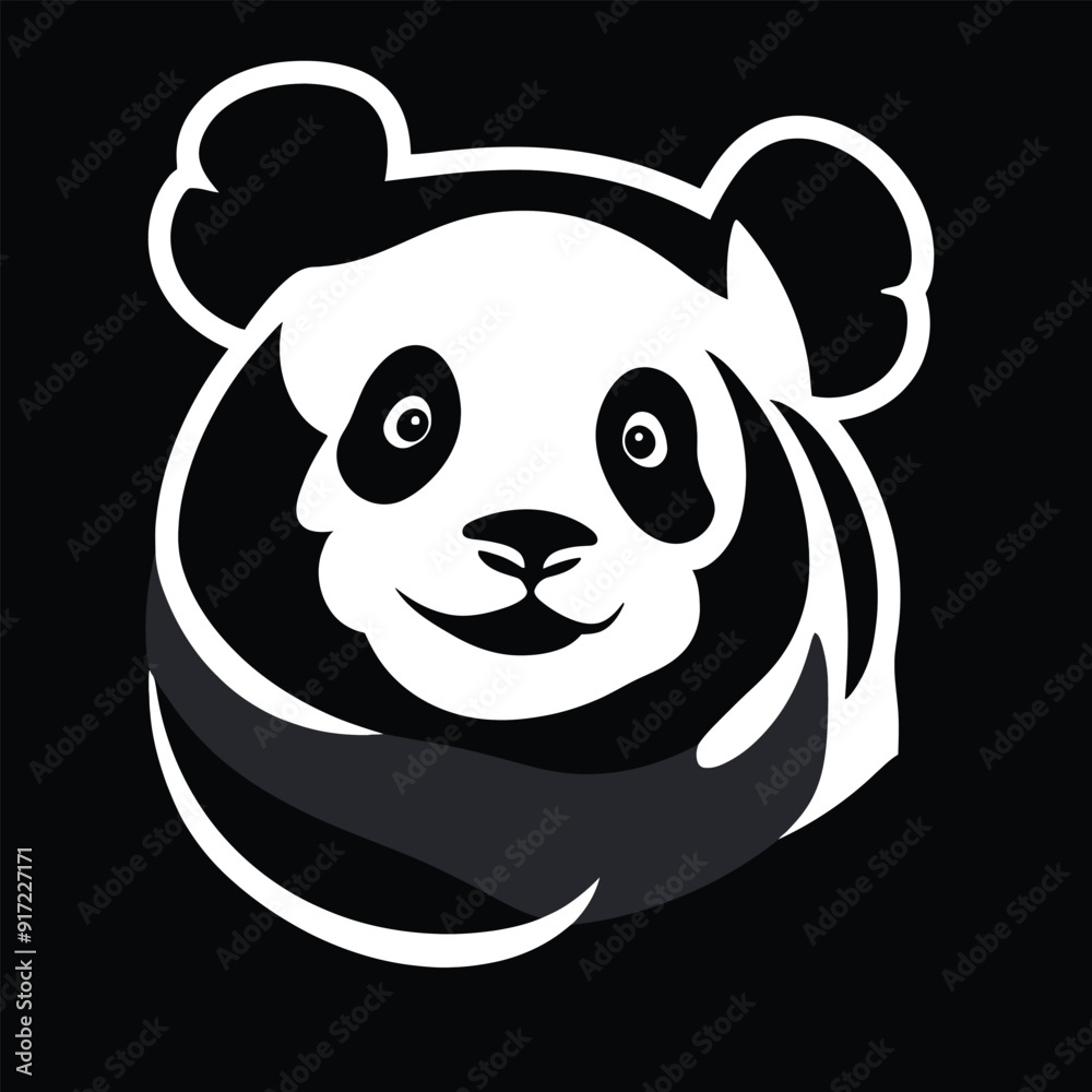 Vectorize Panda as frame for decoration Vectorize Panda as frame for decoration