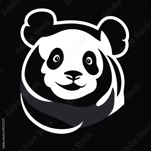 Vectorize Panda as frame for decoration