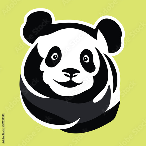 Vectorize Panda as frame for decoration