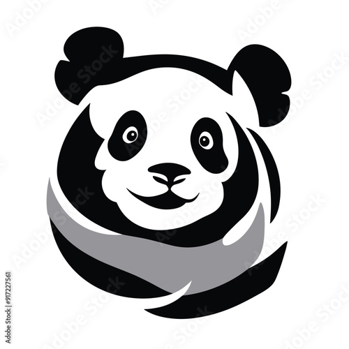 Vectorize Panda as frame for decoration