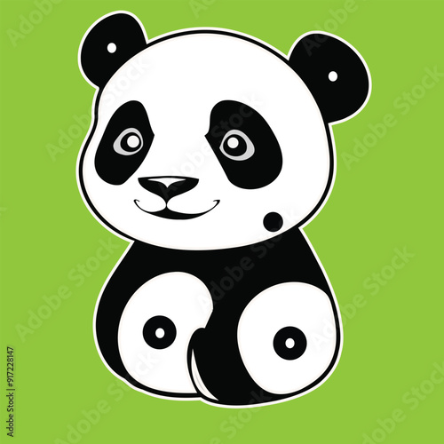 Vectorize Panda as frame for decoration