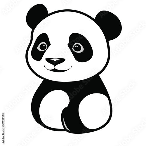 Vectorize Panda as frame for decoration