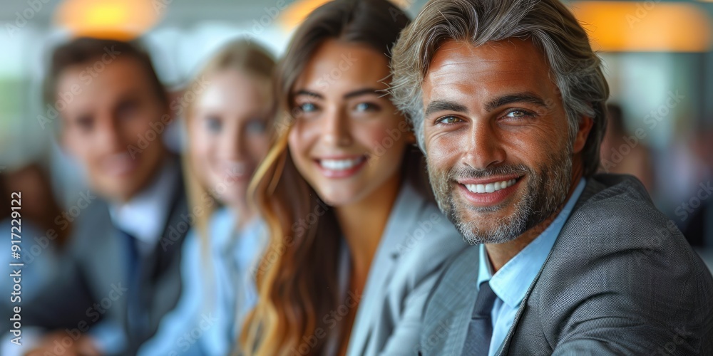 Smiling Business Team Portrait Smiling Business Team Portrait