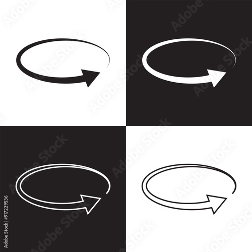 360 arrow. Vector illustration web design. EPS 10