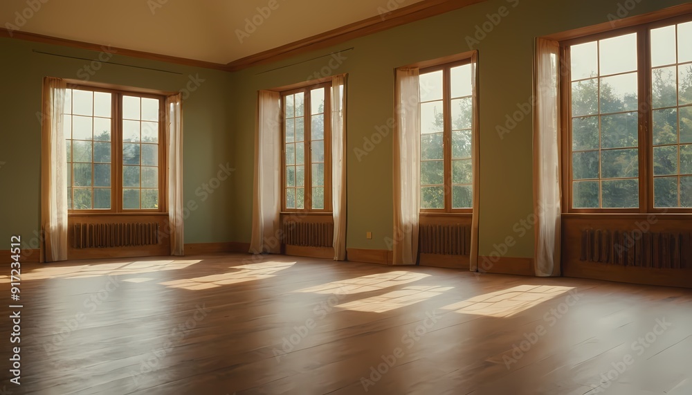 Empty interior room 3d illustration minimalist room with unfurnished parquet floor windows wooden and white wall 3d render 3d illustration 5 Empty interior room 3d illustration minimalist room with unfurnished parquet floor windows wooden and white wall 3d render 3d illustration 5