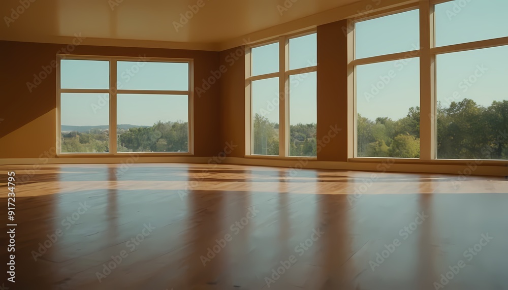 Spacious Empty Room with Large Windows and Fireplace 35 Spacious Empty Room with Large Windows and Fireplace 35