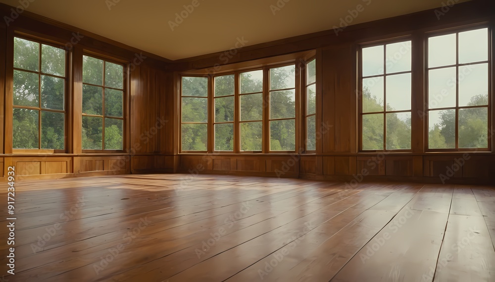 Spacious Empty Room with Large Windows and Fireplace 22 Spacious Empty Room with Large Windows and Fireplace 22