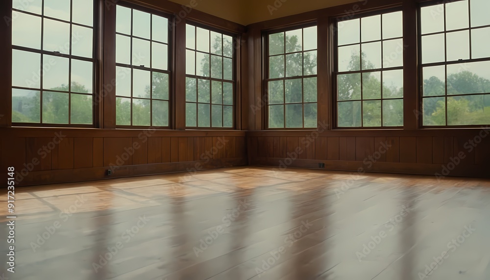Photo interior modern wooden empty design room 3d illustration 9 Photo interior modern wooden empty design room 3d illustration 9