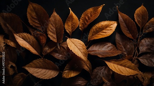 Wallpaper Mural Brown autumn leaves on the ground, tropical dried leaves Torontodigital.ca