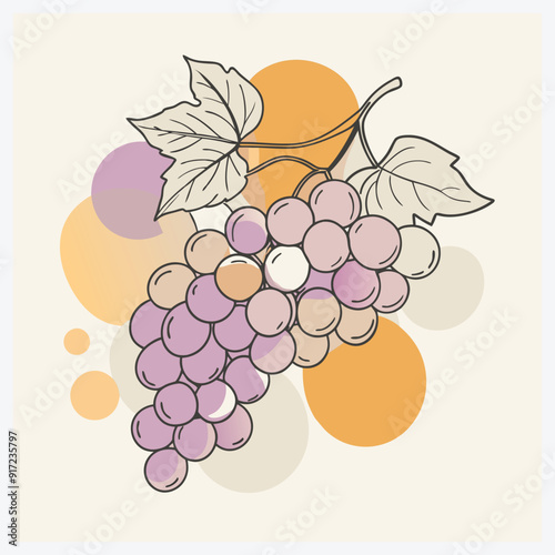 Exquisite Grape Vector Illustration