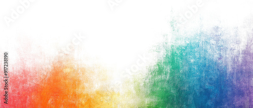 PNG Rainbow Colorful Utrawide Backdrop Abstract Rough Painting Texture Isolated On Transparent Background	