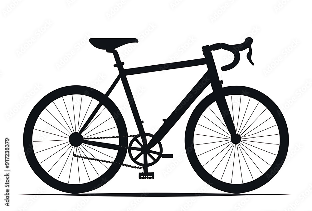 minimalist flat vector illustration bicycle black white minimalist flat vector illustration bicycle black white