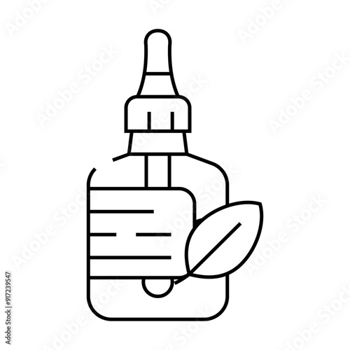 castor oil line icon vector. castor oil sign. isolated contour symbol black illustration