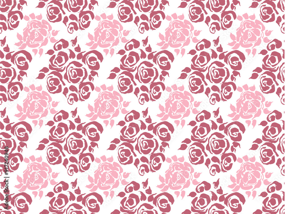 Seamless pattern with hand drawn dahlia flowers. Seamless pattern with hand drawn dahlia flowers.