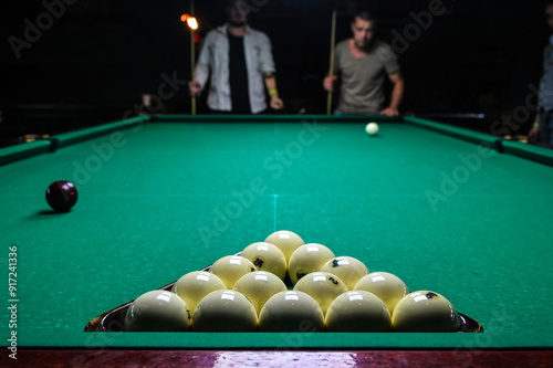 Obraz na płótnie billiards tournament big tables russian w salonie