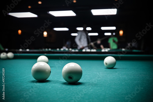 Obraz na płótnie billiards tournament big tables russian w salonie