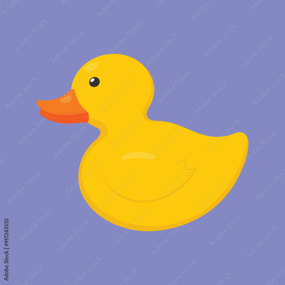 Cute Rubber Duck toy vector. Duck Toy icon illustration. plastic rubber duck toy icon