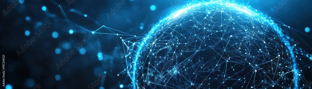 A futuristic digital globe representation with glowing blue lines, symbolizing global connectivity and digital technology. A futuristic digital globe representation with glowing blue lines, symbolizing global connectivity and digital technology.