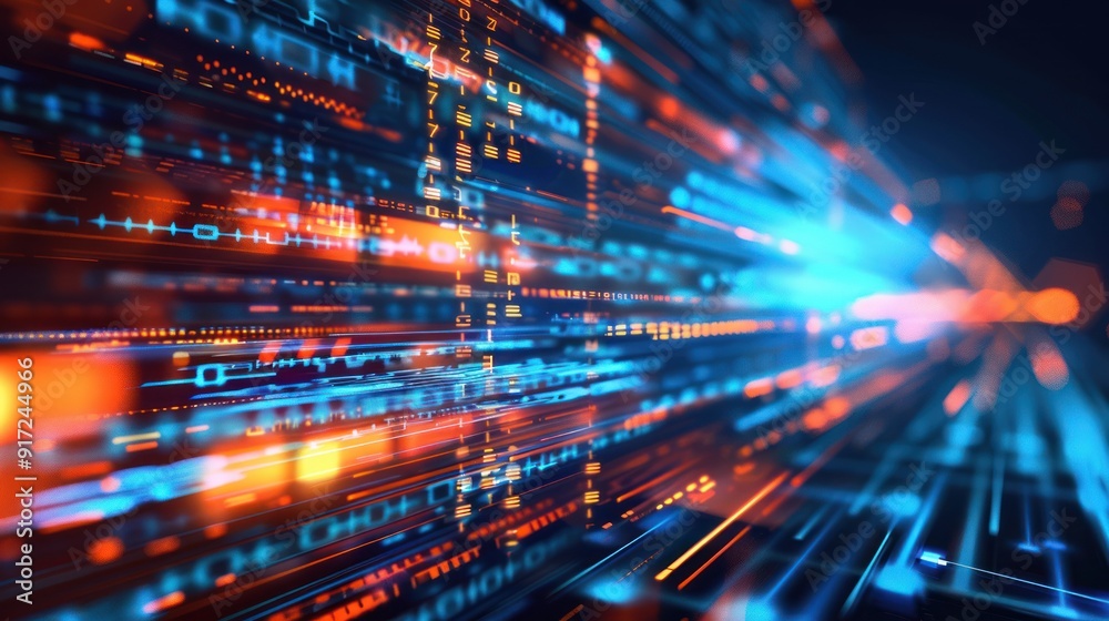 Abstract Digital Code Flow Abstract Digital Code Flow