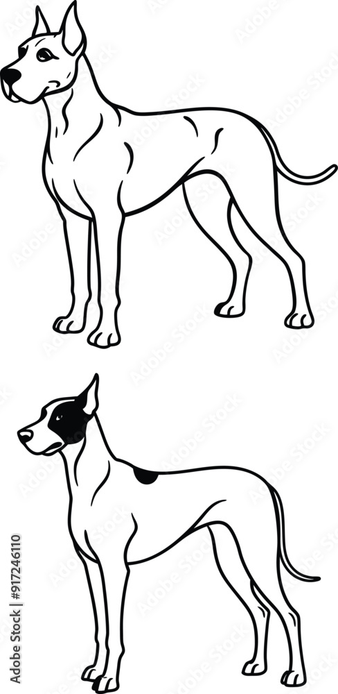 Dog coloring page design line art template Dog coloring page design line art template