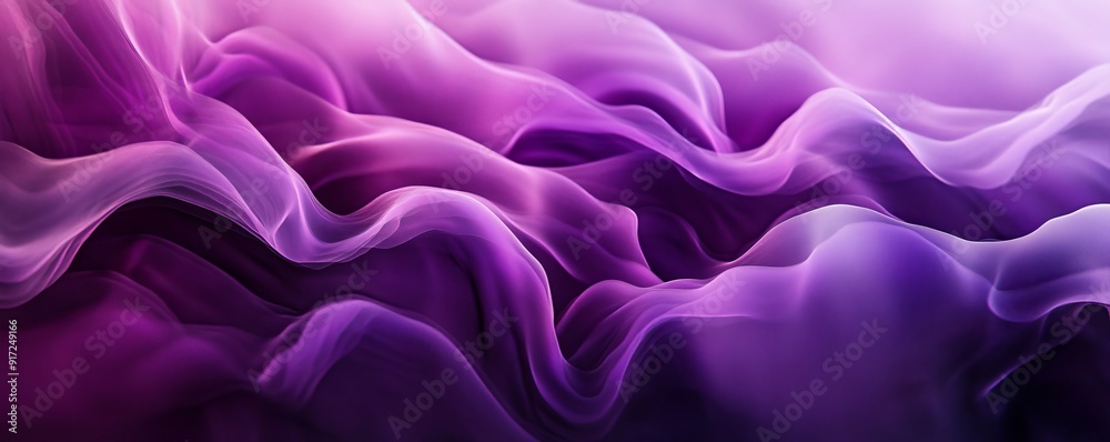 Obraz premium Abstract wavy purple background, flowing fabric