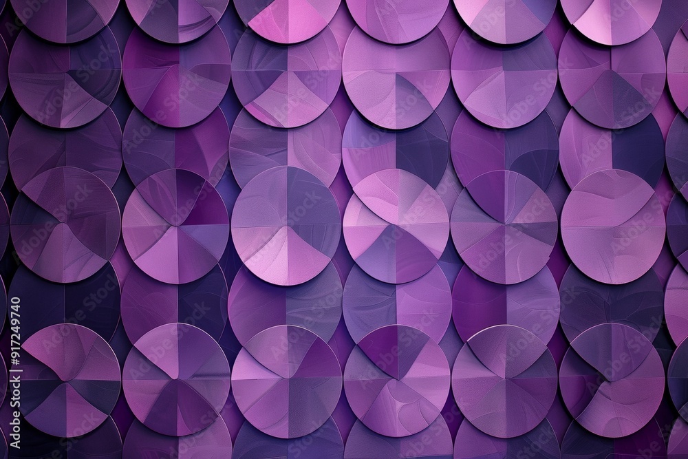 Pattern of overlapping circles in shades of purple, creating an abstract and modern background Pattern of overlapping circles in shades of purple, creating an abstract and modern background
