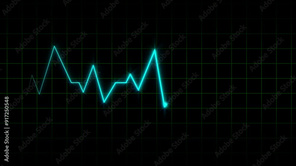 Neon heartbeat seamless loop animation on black isolated background. Electrocardiogram show heart beat line. Cardiogram, Heart pulse. Motion graphic Neon heartbeat seamless loop animation on black isolated background. Electrocardiogram show heart beat line. Cardiogram, Heart pulse. Motion graphic