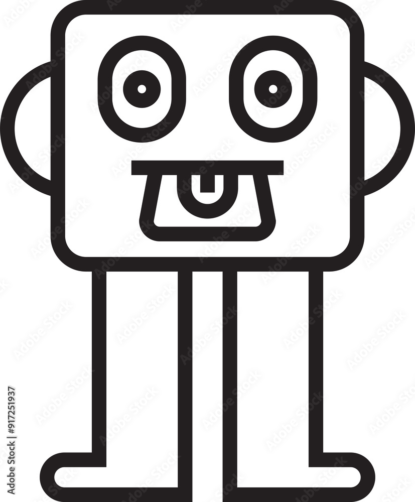 Cute Monster Icon Illustration