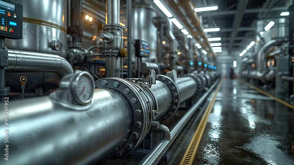 Industrial Installation With Pipes And Sensors. Illustration On The Topic Of Production And Technology, Factories And Industry. Generative AI
Industrial Installation With Pipes And Sensors. Illustration On The Topic Of Production And Technology, Factories And Industry. Generative AI