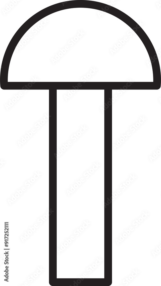 Nail and Tack Line Icon Nail and Tack Line Icon