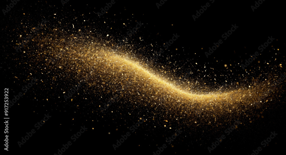 Golden particles falling from above, creating a sparkling and luxurious atmosphere on a dark background. Ideal for festive, celebratory, or luxury-themed designs and creative projects. Golden particles falling from above, creating a sparkling and luxurious atmosphere on a dark background. Ideal for festive, celebratory, or luxury-themed designs and creative projects.