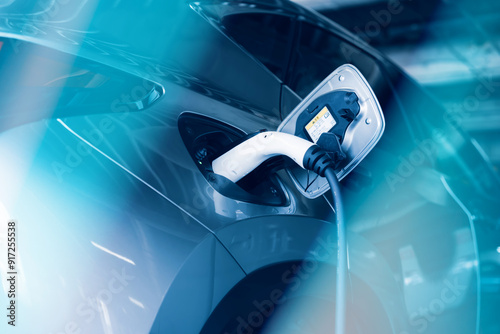 Obraz na płótnie EV・急速充電・電気自動車・チャージ