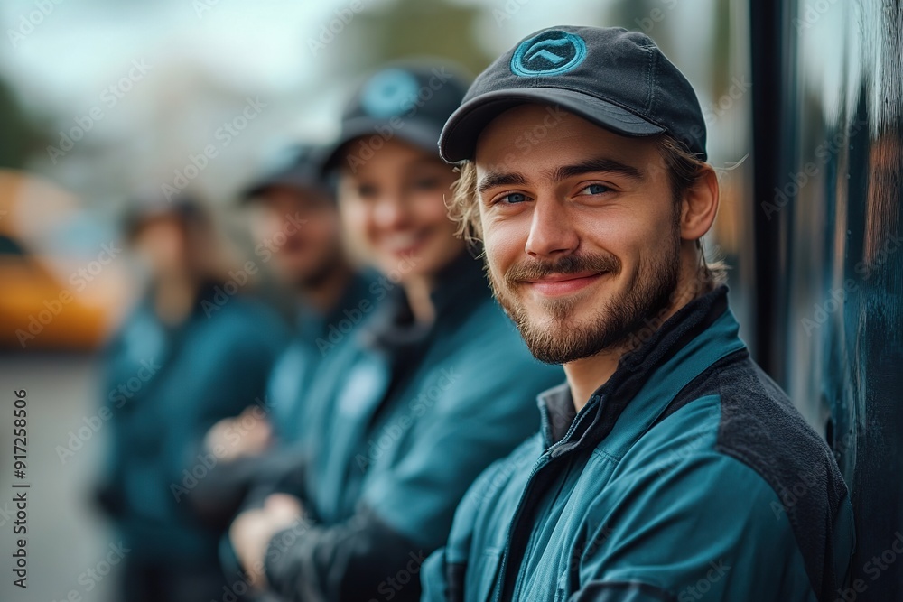 Professional Delivery Team in Uniforms Professional Delivery Team in Uniforms