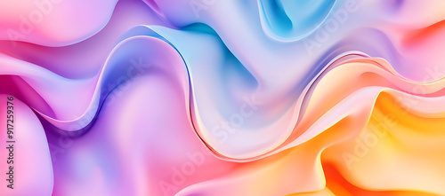 Abstract Fluid Waves in Gradient Colors
