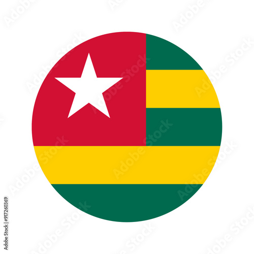 Free Download Round Togo flag icon - GFXLoad