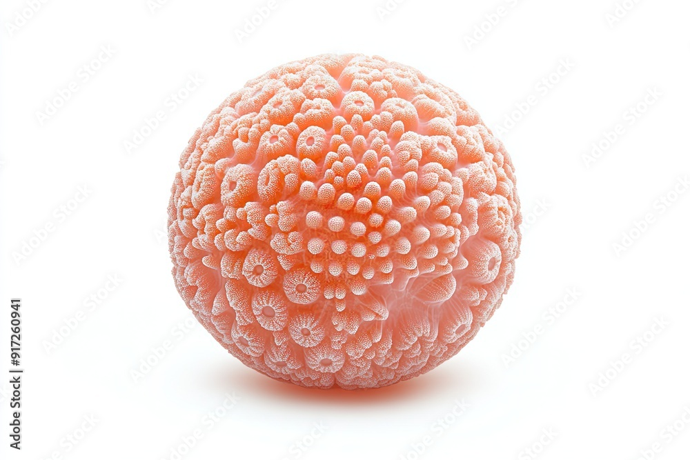Coral beach ball isolated on white Coral beach ball isolated on white