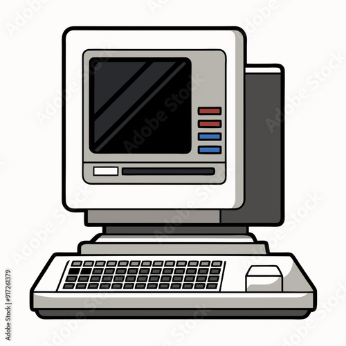 computer  Silhouette Vector illustration
