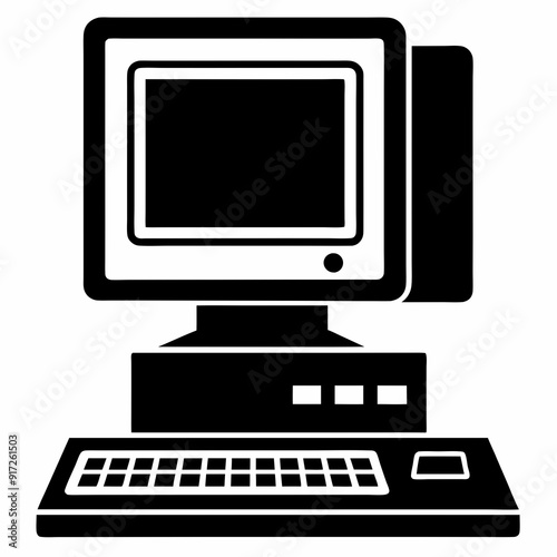 computer  Silhouette Vector illustration
