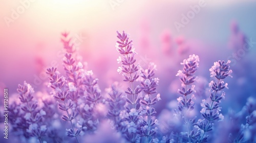 Tranquil Lavender to Pale Blue Gradient Background with Serene Vibes