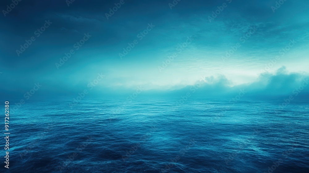 Fototapeta premium Serene Gradient Transition from Teal to Midnight Blue for Relaxing Backgrounds