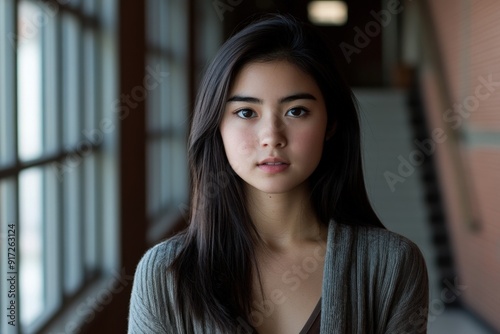 Free Download Young woman portraits in natural light indoors during daytime - GFXLoad