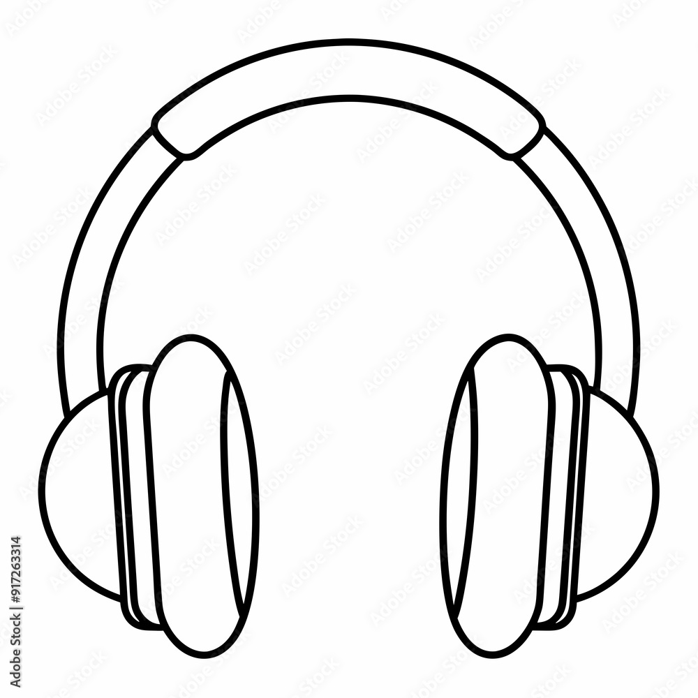 headphone line art Silhouette Vector illustration
headphone line art Silhouette Vector illustration