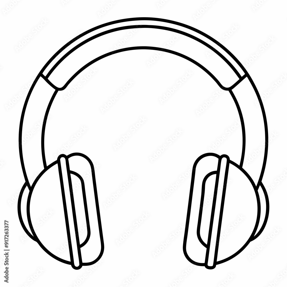 headphone line art Silhouette Vector illustration
headphone line art Silhouette Vector illustration